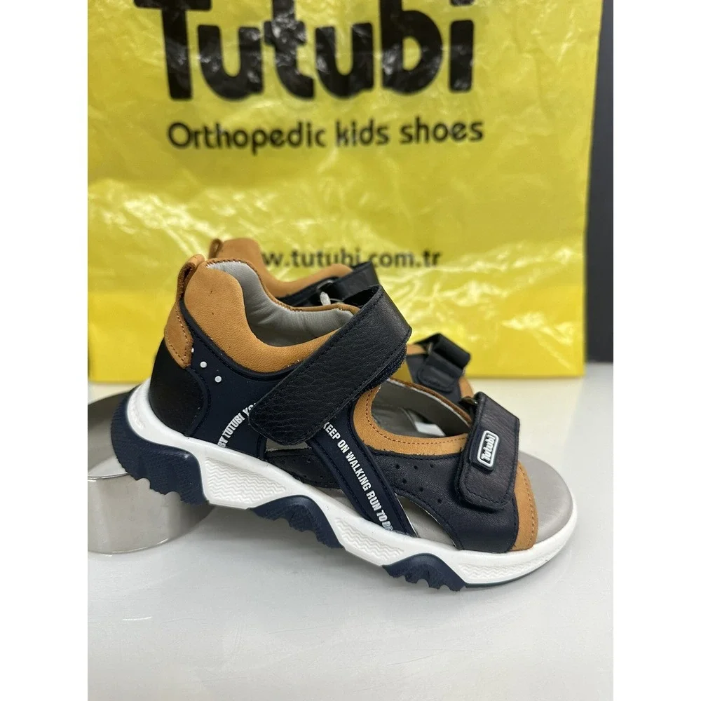 TUTUBI Genuine Leather Boys 11 Toddler Orthopedic Support Sandal Made in TURKEY!